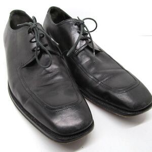 Hugo Boss Mens Black Leather Apron Toe Square Toe Derbys Size US 9.5 D